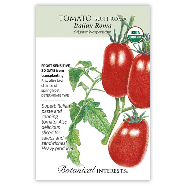 Roma Tomato Seed Packet/Plant